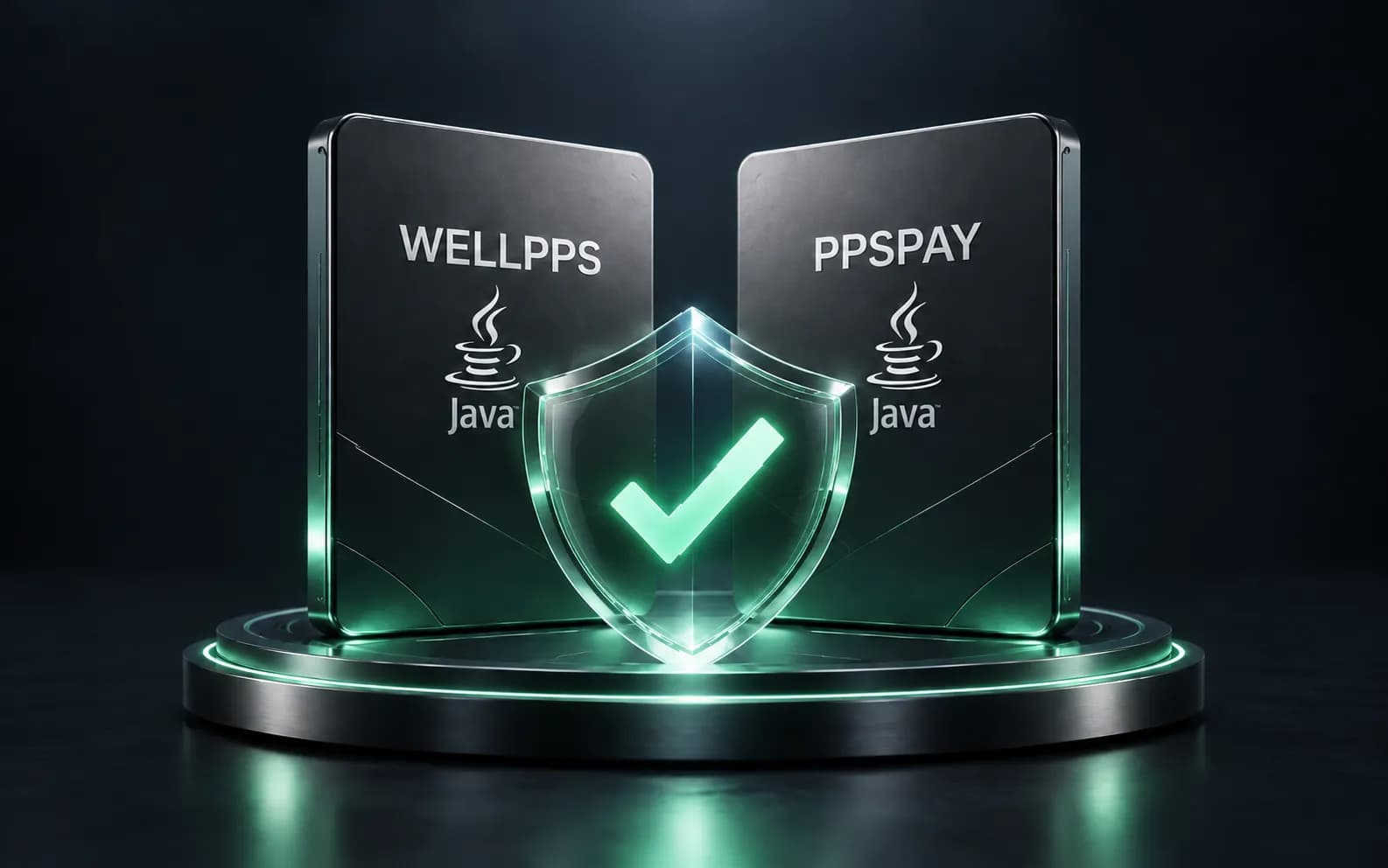 WELLPPS와 PPSPAY 사이에 체크 표시가 있는 방패